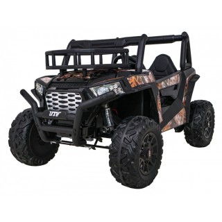 Buggy UTV dětský stan černý dálkový kufr pomalý start EVA MP3 LED