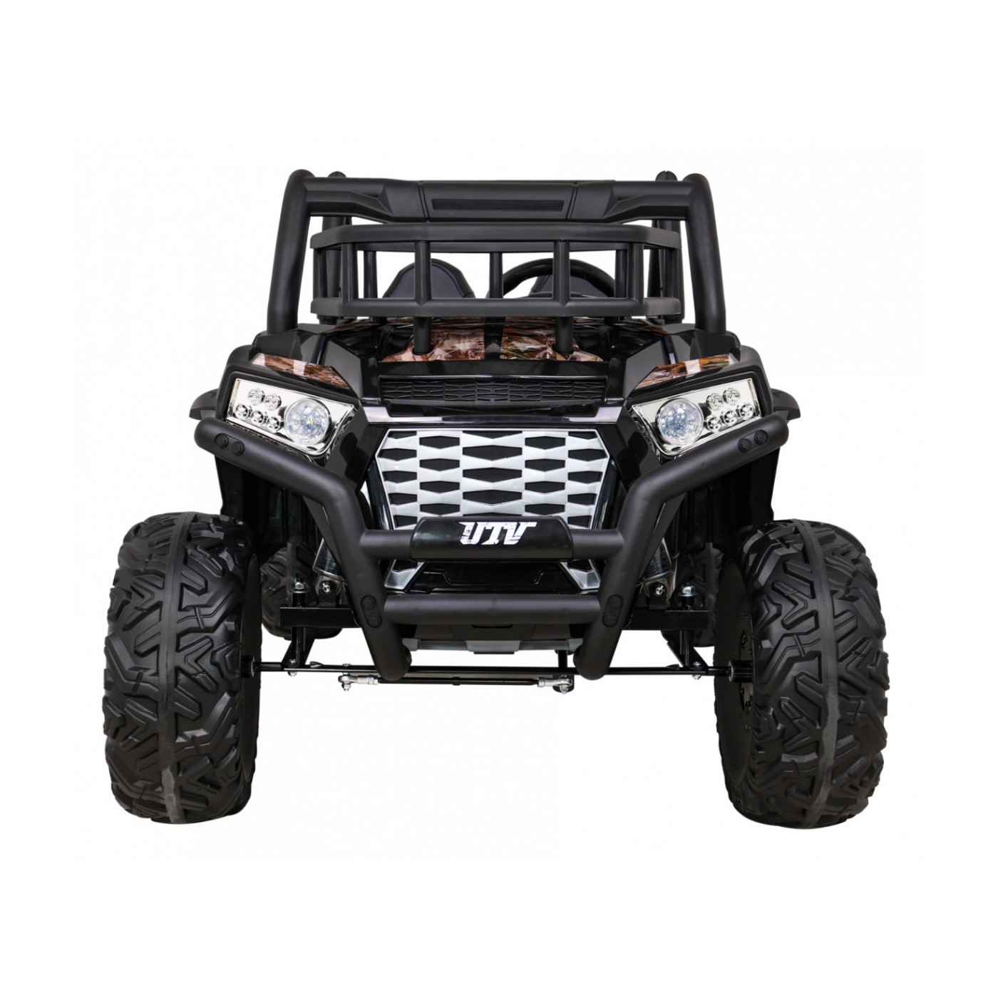 Buggy UTV dětský stan černý dálkový kufr pomalý start EVA MP3 LED