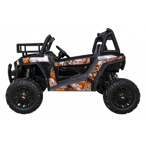 Buggy UTV dětský stan černý dálkový kufr pomalý start EVA MP3 LED