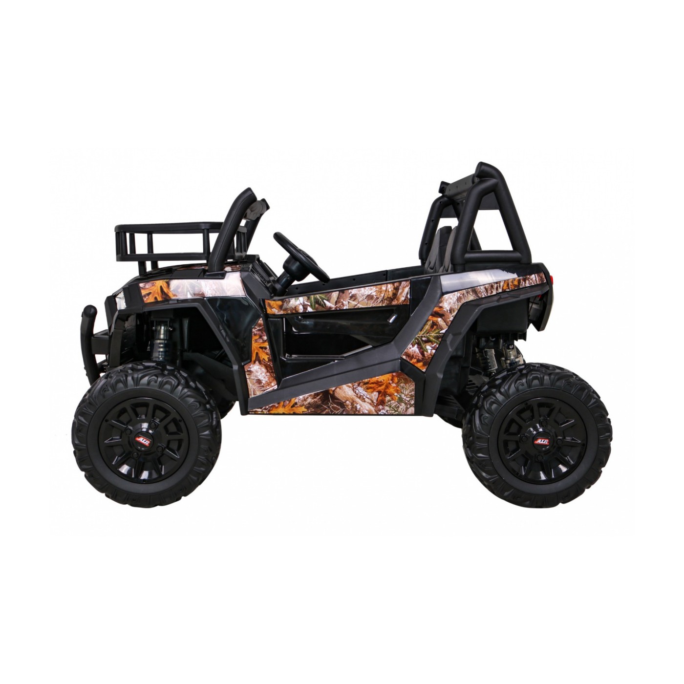 Buggy UTV dětský stan černý dálkový kufr pomalý start EVA MP3 LED