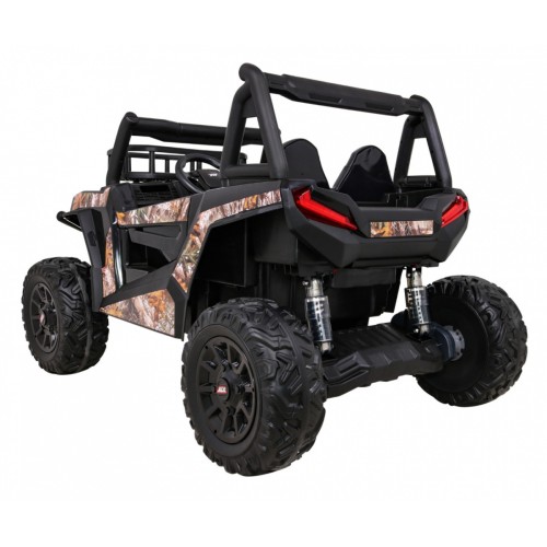 Buggy UTV dětský stan černý dálkový kufr pomalý start EVA MP3 LED
