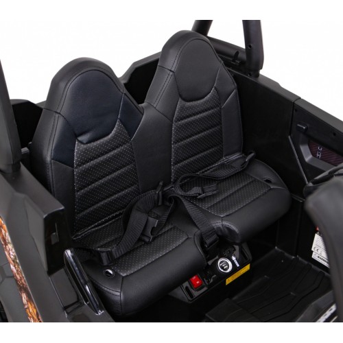 Buggy UTV dětský stan černý dálkový kufr pomalý start EVA MP3 LED