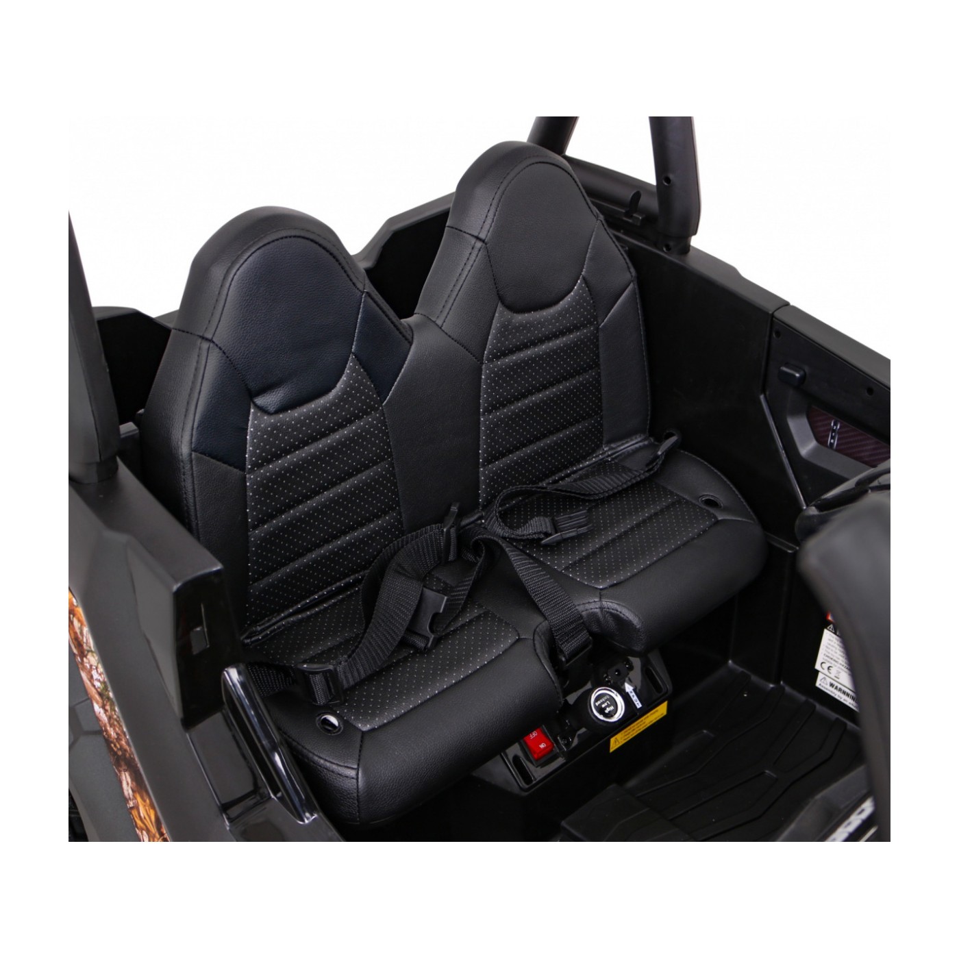 Buggy UTV dětský stan černý dálkový kufr pomalý start EVA MP3 LED