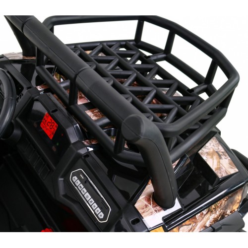 Buggy UTV dětský stan černý dálkový kufr pomalý start EVA MP3 LED