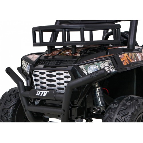 Buggy UTV dětský stan černý dálkový kufr pomalý start EVA MP3 LED