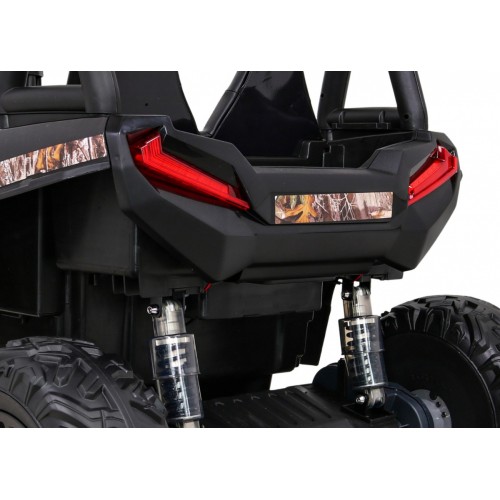 Buggy UTV dětský stan černý dálkový kufr pomalý start EVA MP3 LED
