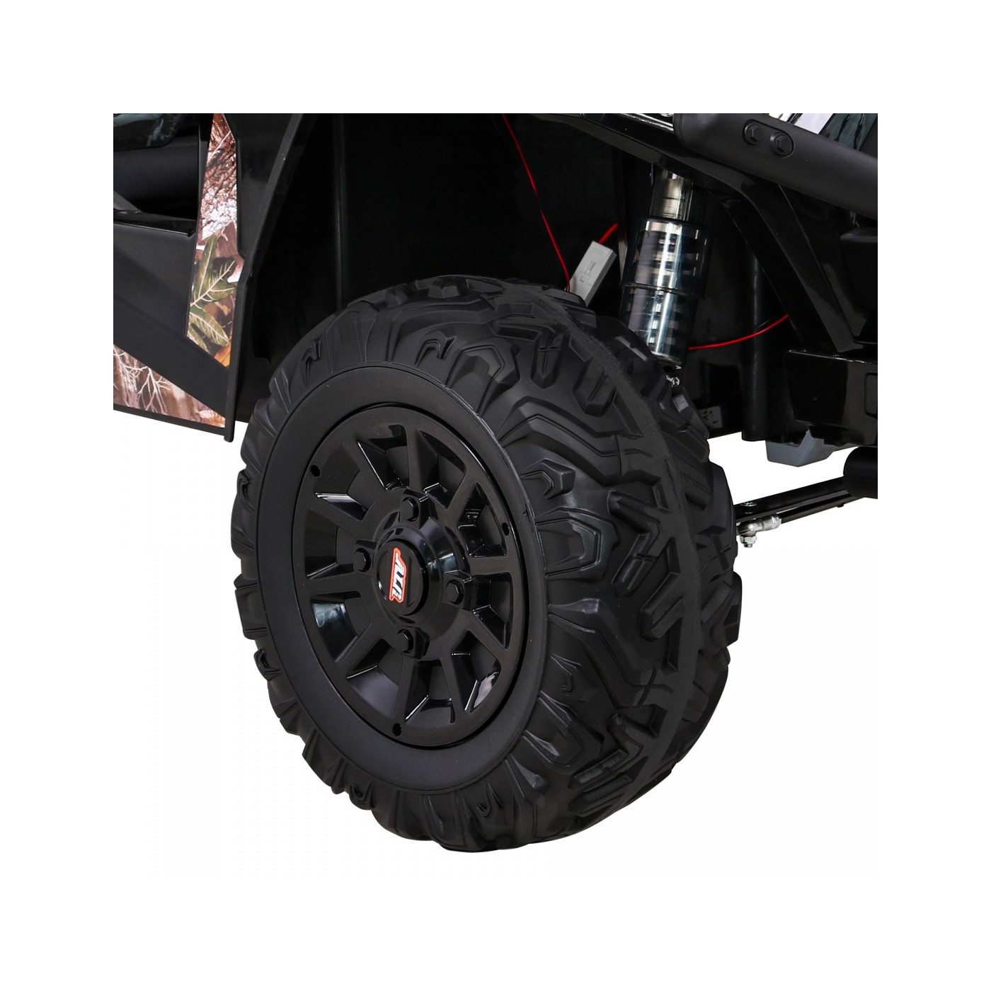 Buggy UTV dětský stan černý dálkový kufr pomalý start EVA MP3 LED