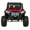 Buggy UTV Dětský stan Červený Dálkový Kufr Pomalý Start EVA MP3 LED