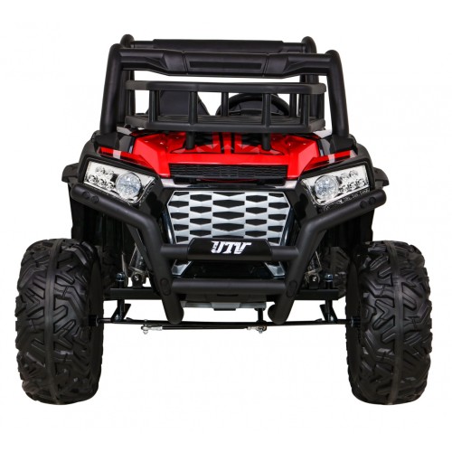 Buggy UTV Dětský stan Červený Dálkový Kufr Pomalý Start EVA MP3 LED