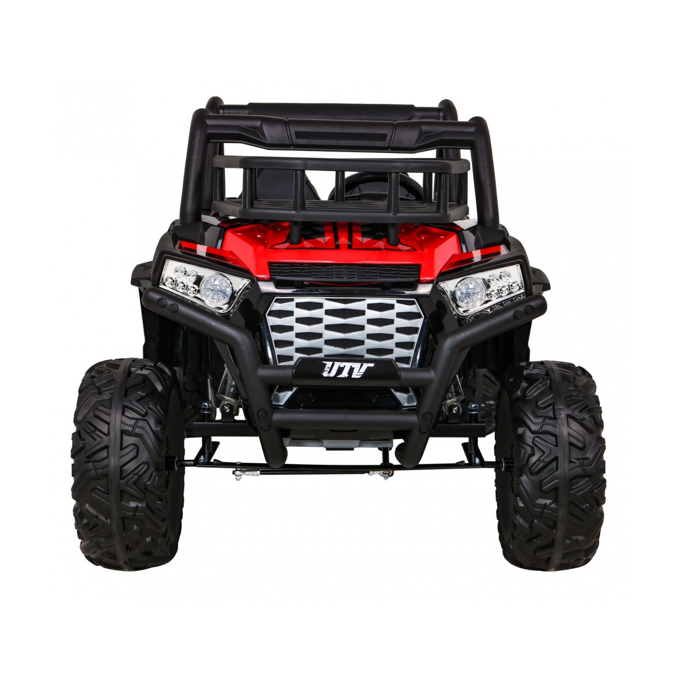 Buggy UTV Dětský stan Červený Dálkový Kufr Pomalý Start EVA MP3 LED
