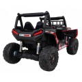 Buggy UTV Dětský stan Červený Dálkový Kufr Pomalý Start EVA MP3 LED