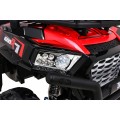 Buggy UTV Dětský stan Červený Dálkový Kufr Pomalý Start EVA MP3 LED