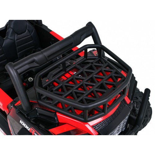 Buggy UTV Dětský stan Červený Dálkový Kufr Pomalý Start EVA MP3 LED