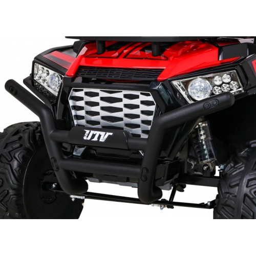 Buggy UTV Dětský stan Červený Dálkový Kufr Pomalý Start EVA MP3 LED