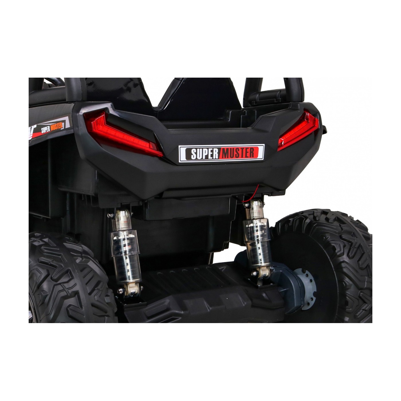 Buggy UTV Dětský stan Červený Dálkový Kufr Pomalý Start EVA MP3 LED
