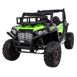 Buggy UTV Dětský stan Zelený Dálkový Kufr Pomalý Start EVA MP3 LED
