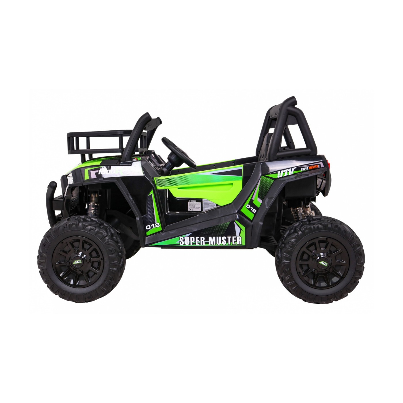 Buggy UTV Dětský stan Zelený Dálkový Kufr Pomalý Start EVA MP3 LED