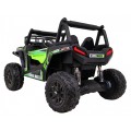 Buggy UTV Dětský stan Zelený Dálkový Kufr Pomalý Start EVA MP3 LED