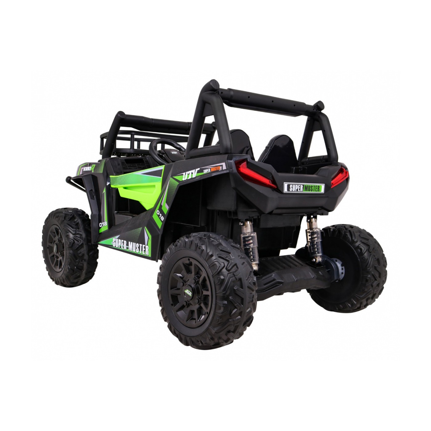 Buggy UTV Dětský stan Zelený Dálkový Kufr Pomalý Start EVA MP3 LED