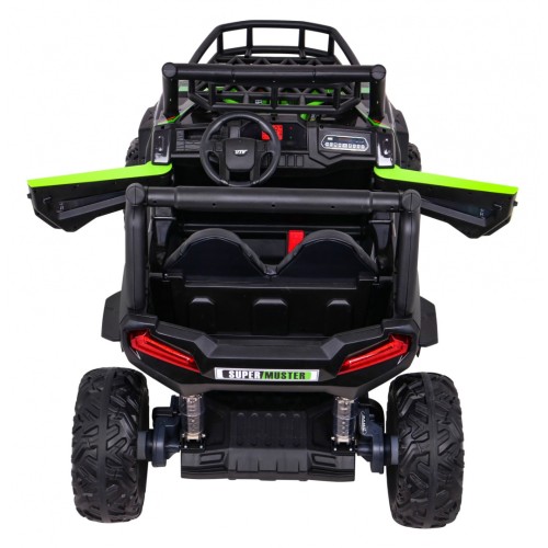 Buggy UTV Dětský stan Zelený Dálkový Kufr Pomalý Start EVA MP3 LED