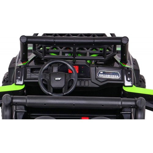 Buggy UTV Dětský stan Zelený Dálkový Kufr Pomalý Start EVA MP3 LED