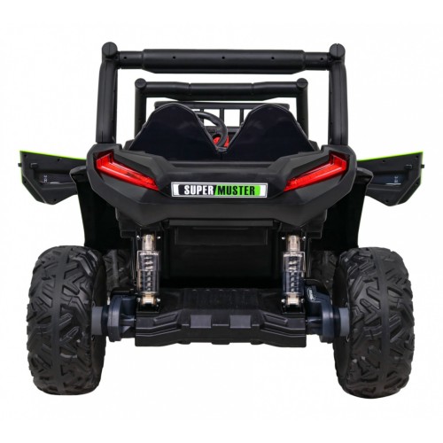 Buggy UTV Dětský stan Zelený Dálkový Kufr Pomalý Start EVA MP3 LED