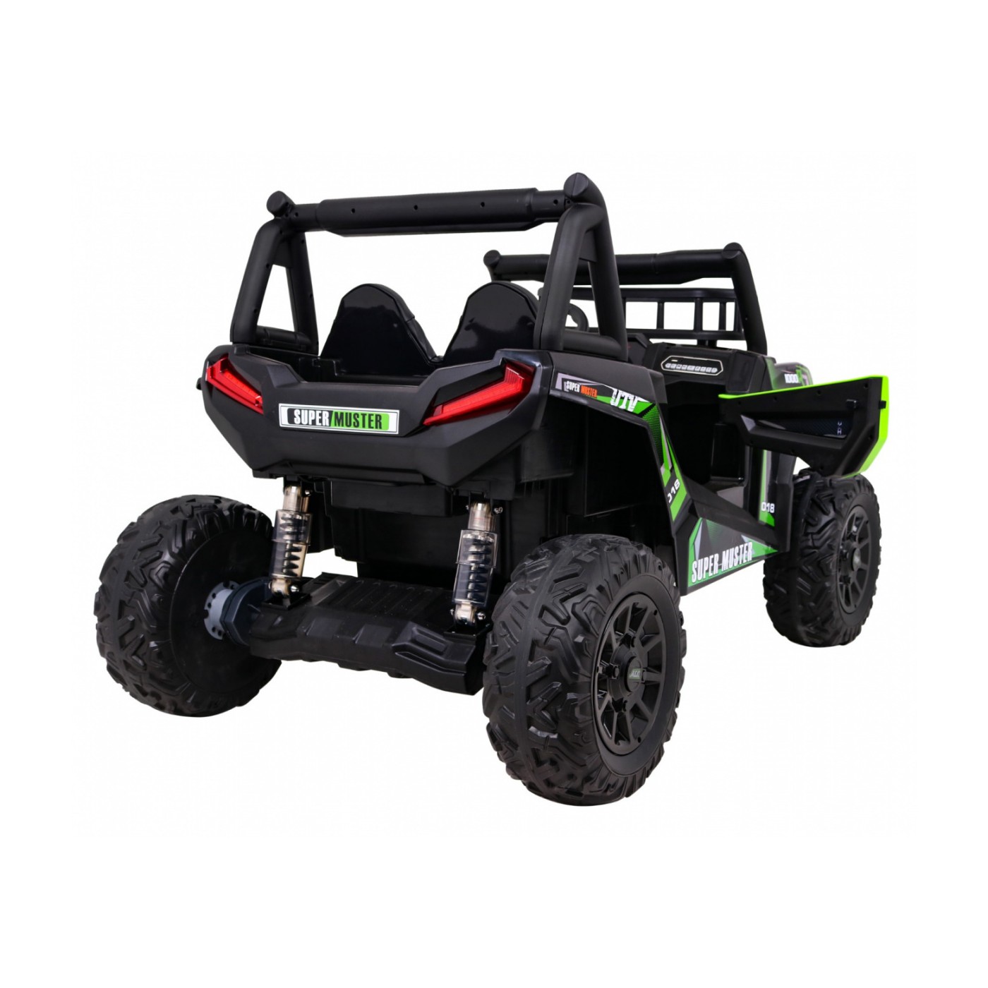 Buggy UTV Dětský stan Zelený Dálkový Kufr Pomalý Start EVA MP3 LED
