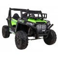 Buggy UTV Dětský stan Zelený Dálkový Kufr Pomalý Start EVA MP3 LED