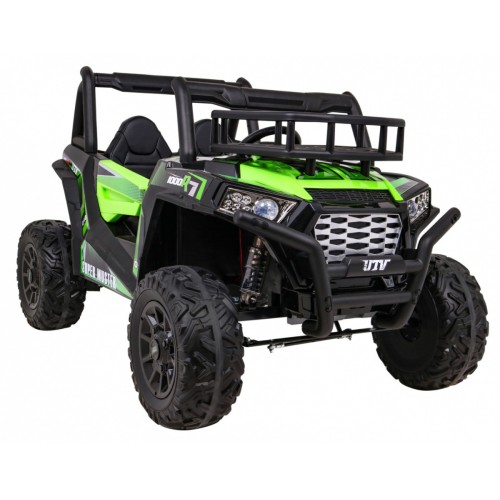 Buggy UTV Dětský stan Zelený Dálkový Kufr Pomalý Start EVA MP3 LED
