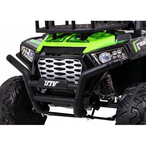 Buggy UTV Dětský stan Zelený Dálkový Kufr Pomalý Start EVA MP3 LED
