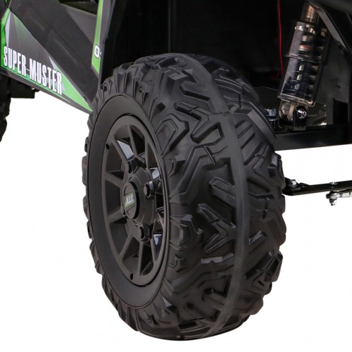 Buggy UTV Dětský stan Zelený Dálkový Kufr Pomalý Start EVA MP3 LED