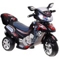F928 Dětská baterie Motorka Černá + Kufr + Světla + Houkačka + Melodie