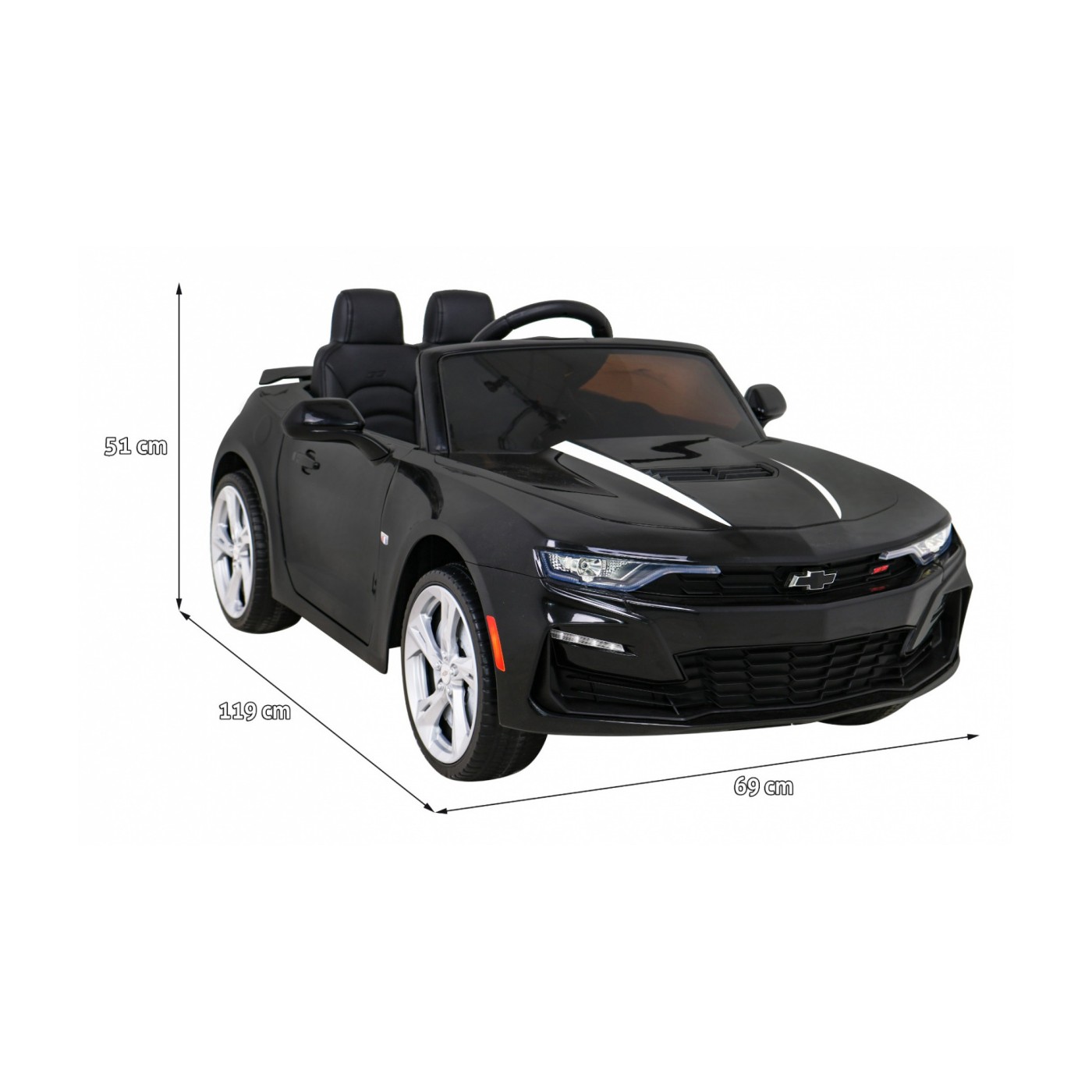 Chevrolet Camaro 2SS Bateriově napájené černé dálkové ovládání EVA kola Pomalý start Zvuky světla