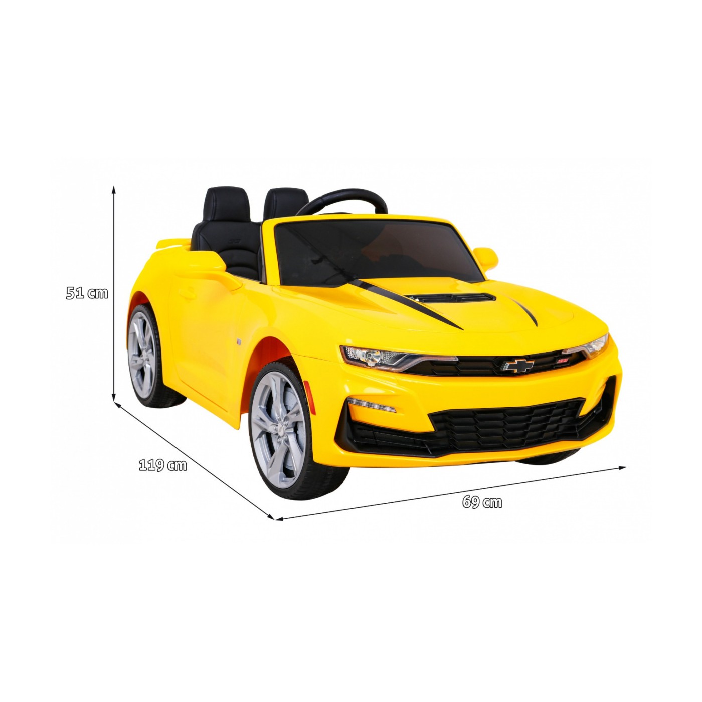 Žluté dálkové ovládání baterie Chevrolet Camaro 2SS EVA Wheels Slow Start Light Sounds
