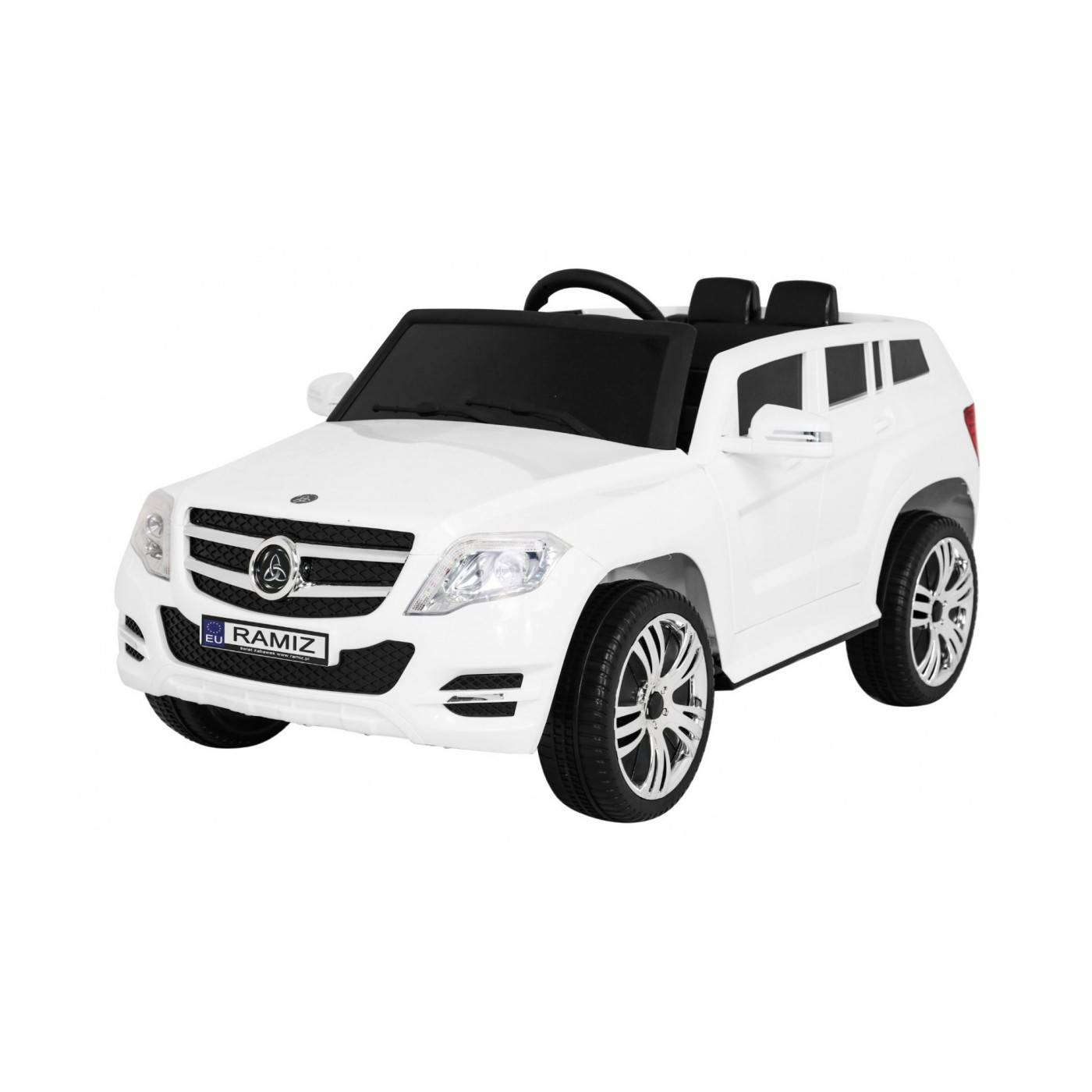 Autko City Rider Kids bílé dálkové nastavení volantu pomalý start MP3 USB LED
