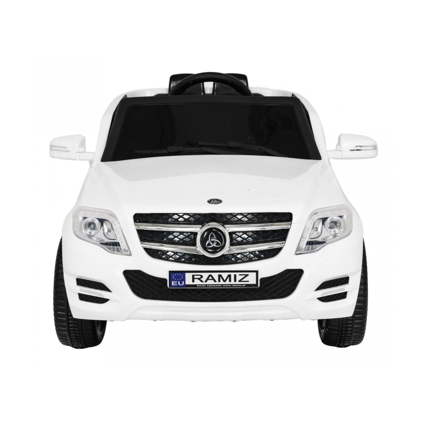 Autko City Rider Kids bílé dálkové nastavení volantu pomalý start MP3 USB LED