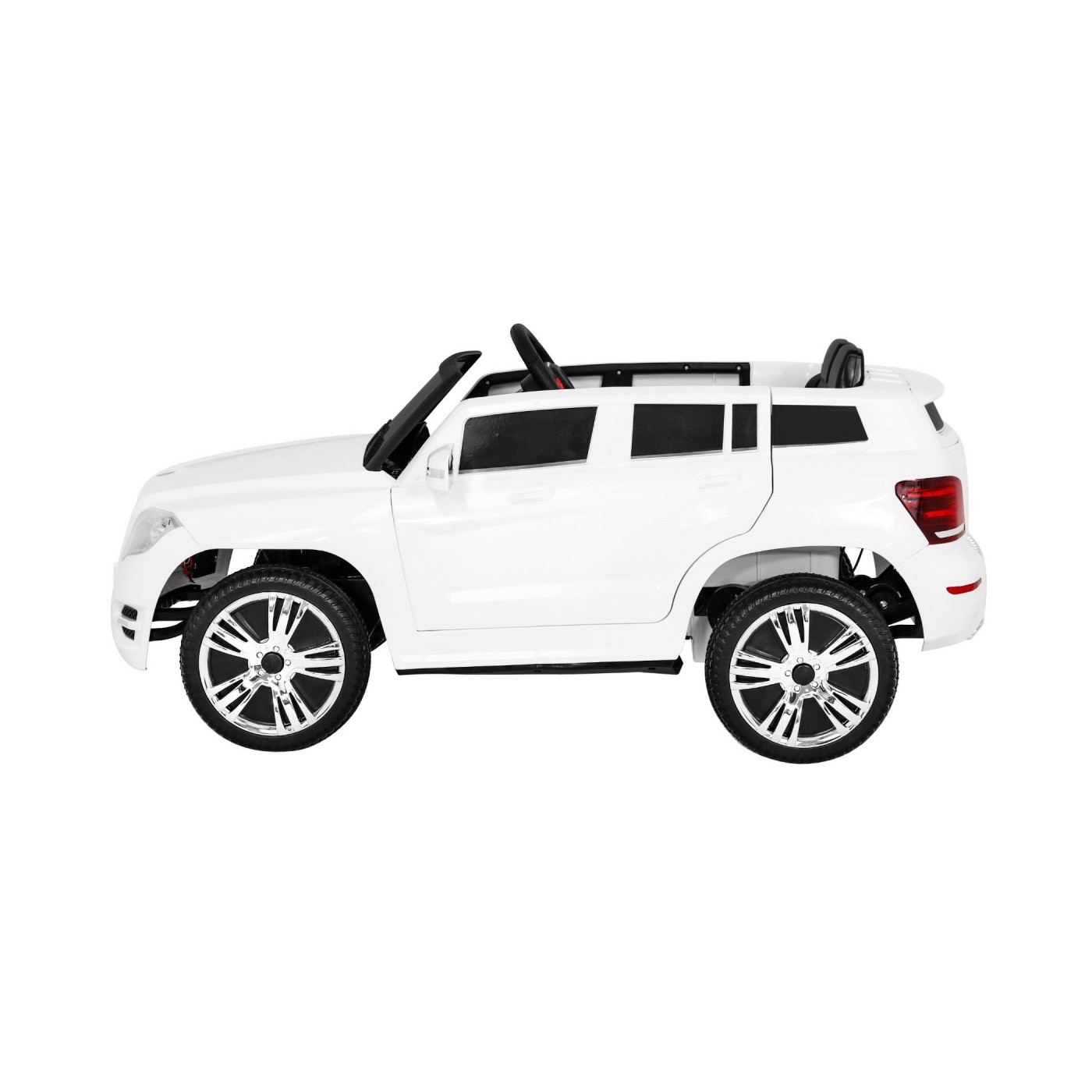 Autko City Rider Kids bílé dálkové nastavení volantu pomalý start MP3 USB LED