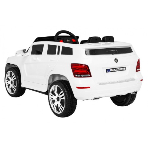 Autko City Rider Kids bílé dálkové nastavení volantu pomalý start MP3 USB LED
