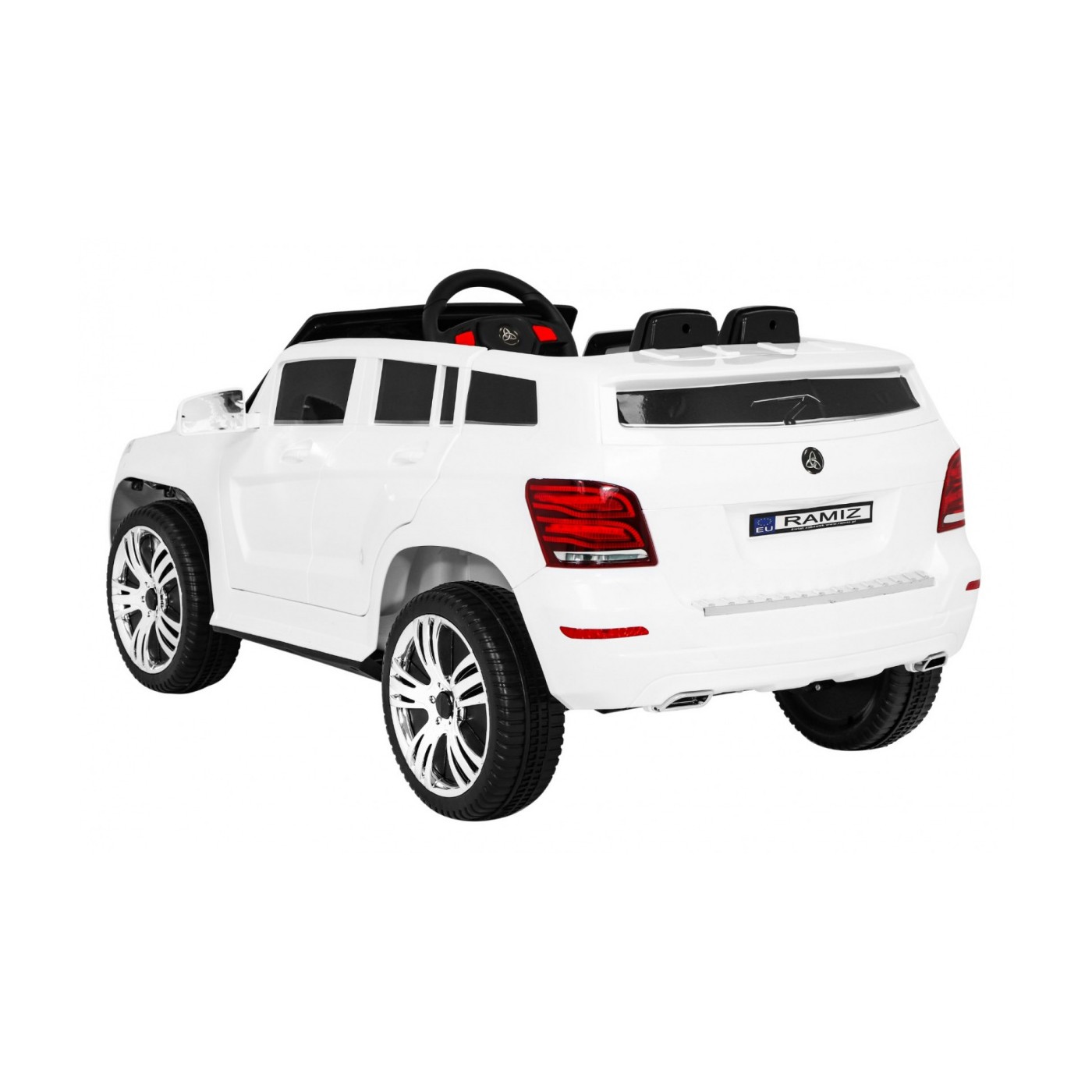 Autko City Rider Kids bílé dálkové nastavení volantu pomalý start MP3 USB LED