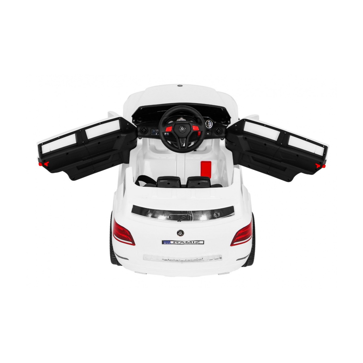Autko City Rider Kids bílé dálkové nastavení volantu pomalý start MP3 USB LED