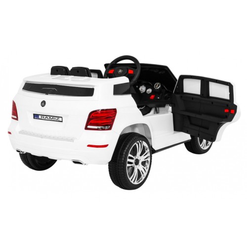 Autko City Rider Kids bílé dálkové nastavení volantu pomalý start MP3 USB LED