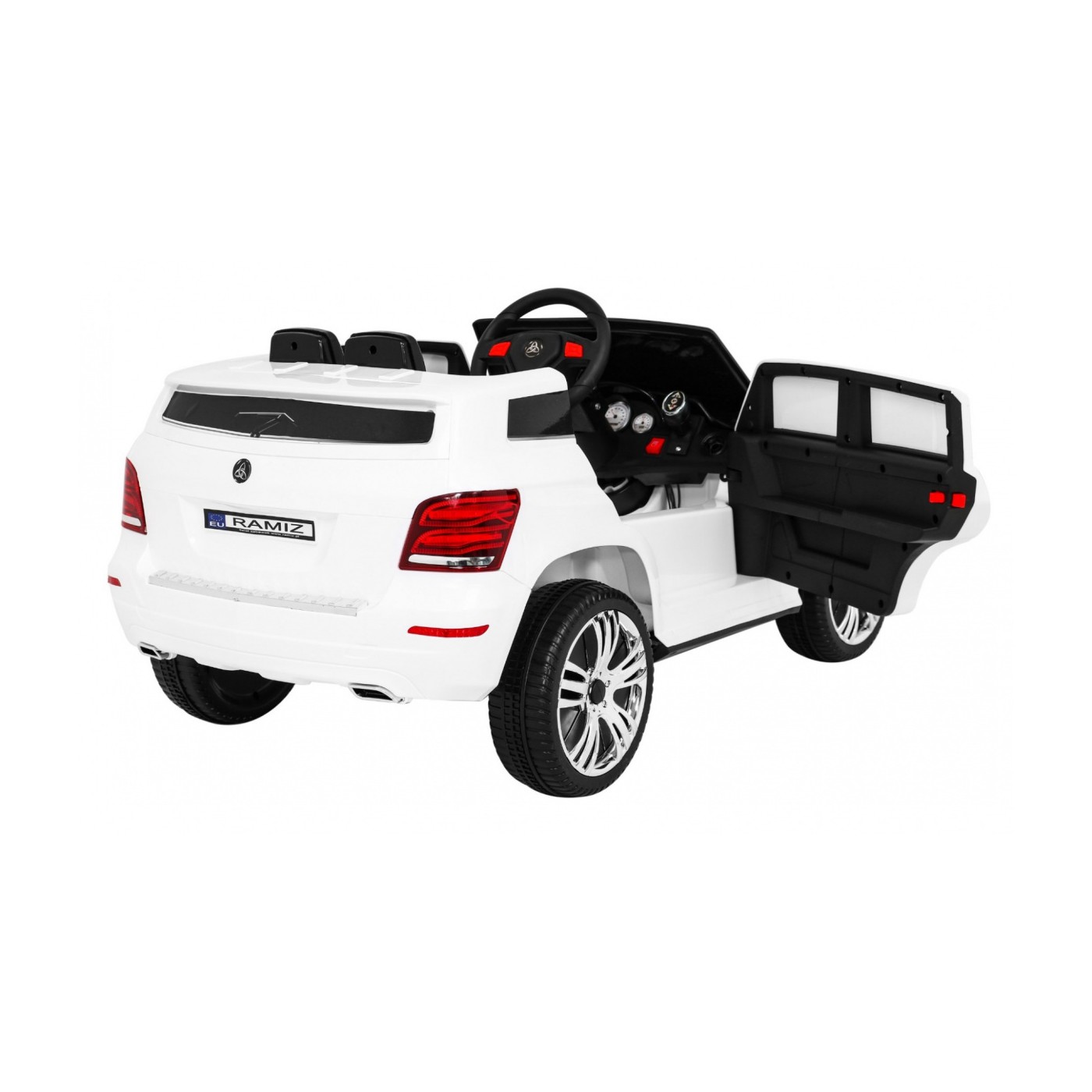 Autko City Rider Kids bílé dálkové nastavení volantu pomalý start MP3 USB LED