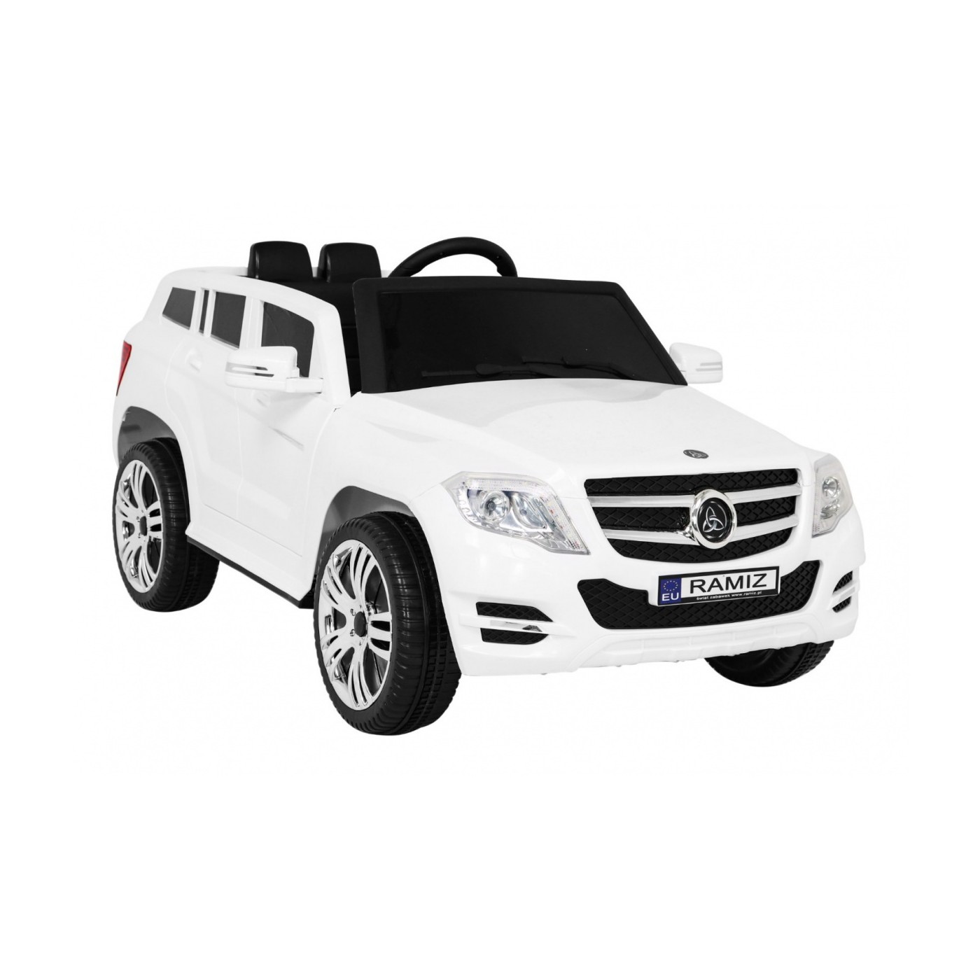 Autko City Rider Kids bílé dálkové nastavení volantu pomalý start MP3 USB LED