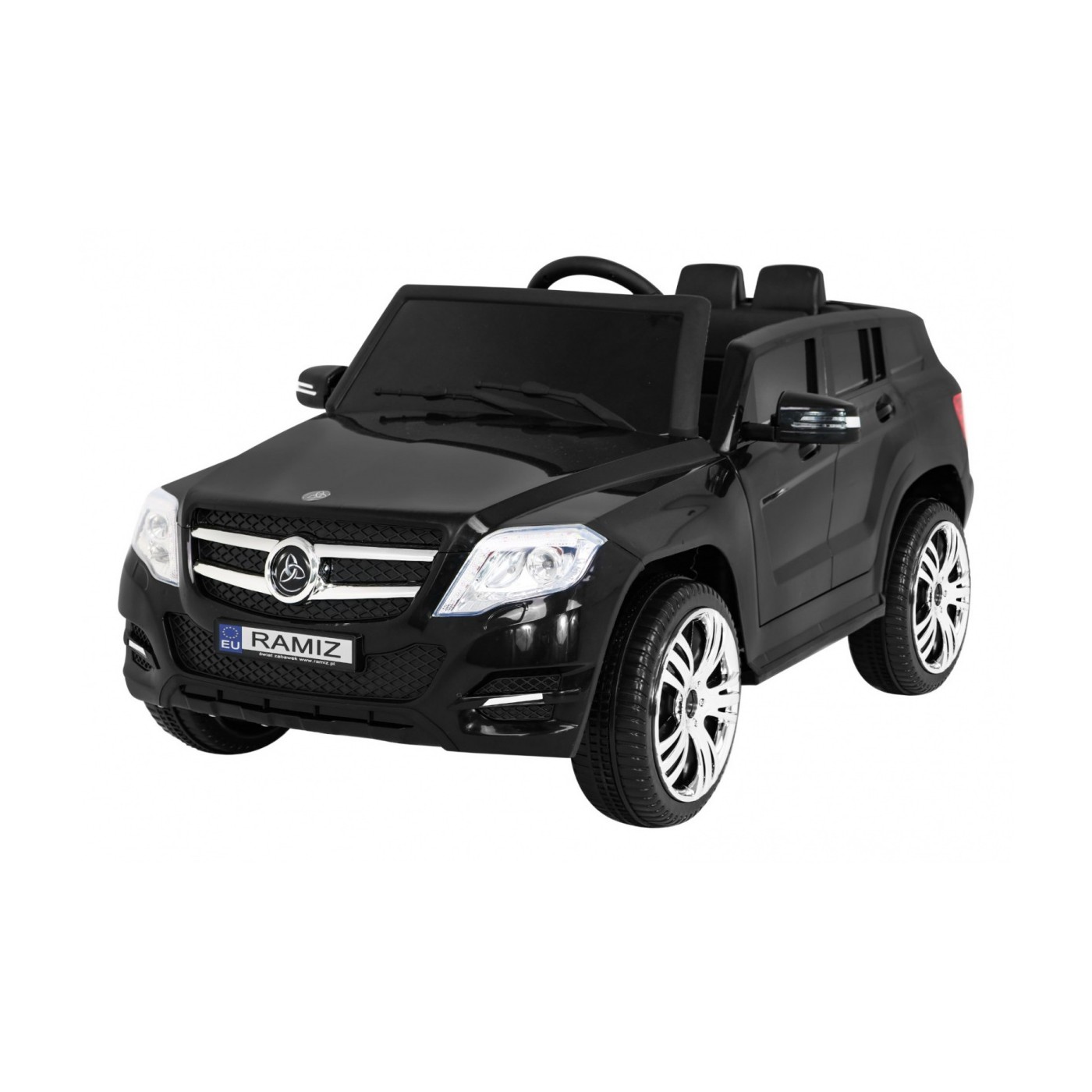 Autko City Rider Kids černé dálkové nastavení volantu pomalý start MP3 USB LED