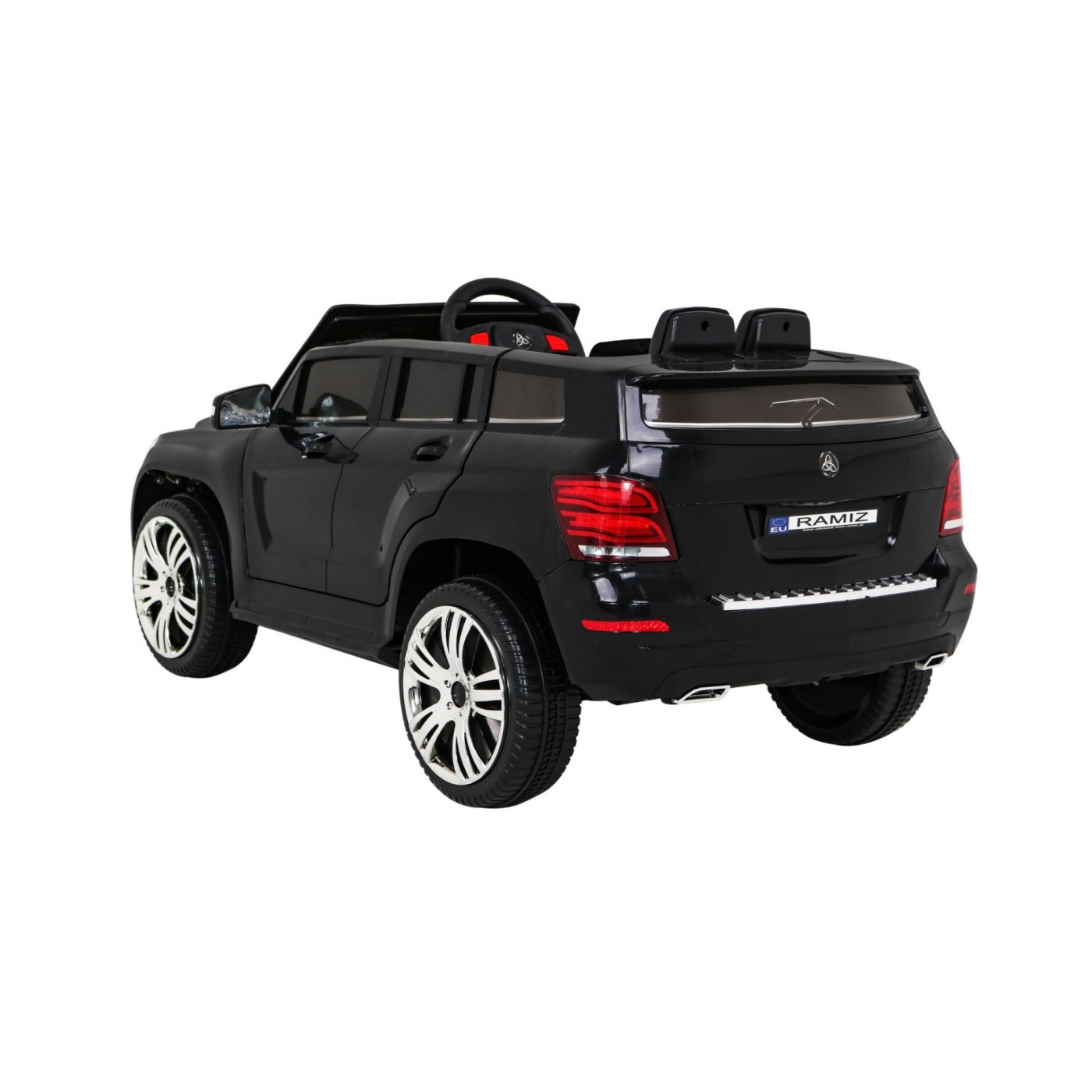 Autko City Rider Kids černé dálkové nastavení volantu pomalý start MP3 USB LED