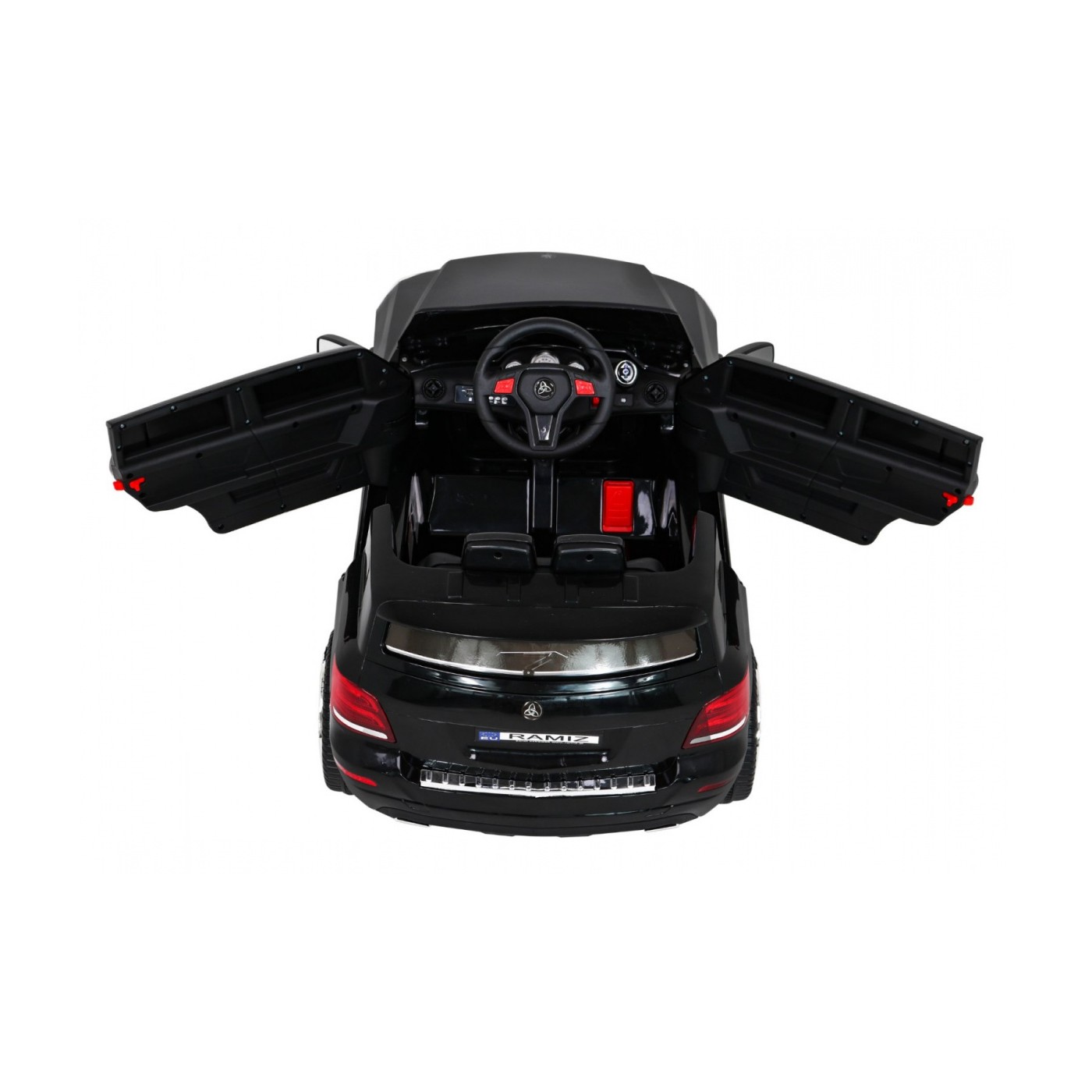Autko City Rider Kids černé dálkové nastavení volantu pomalý start MP3 USB LED