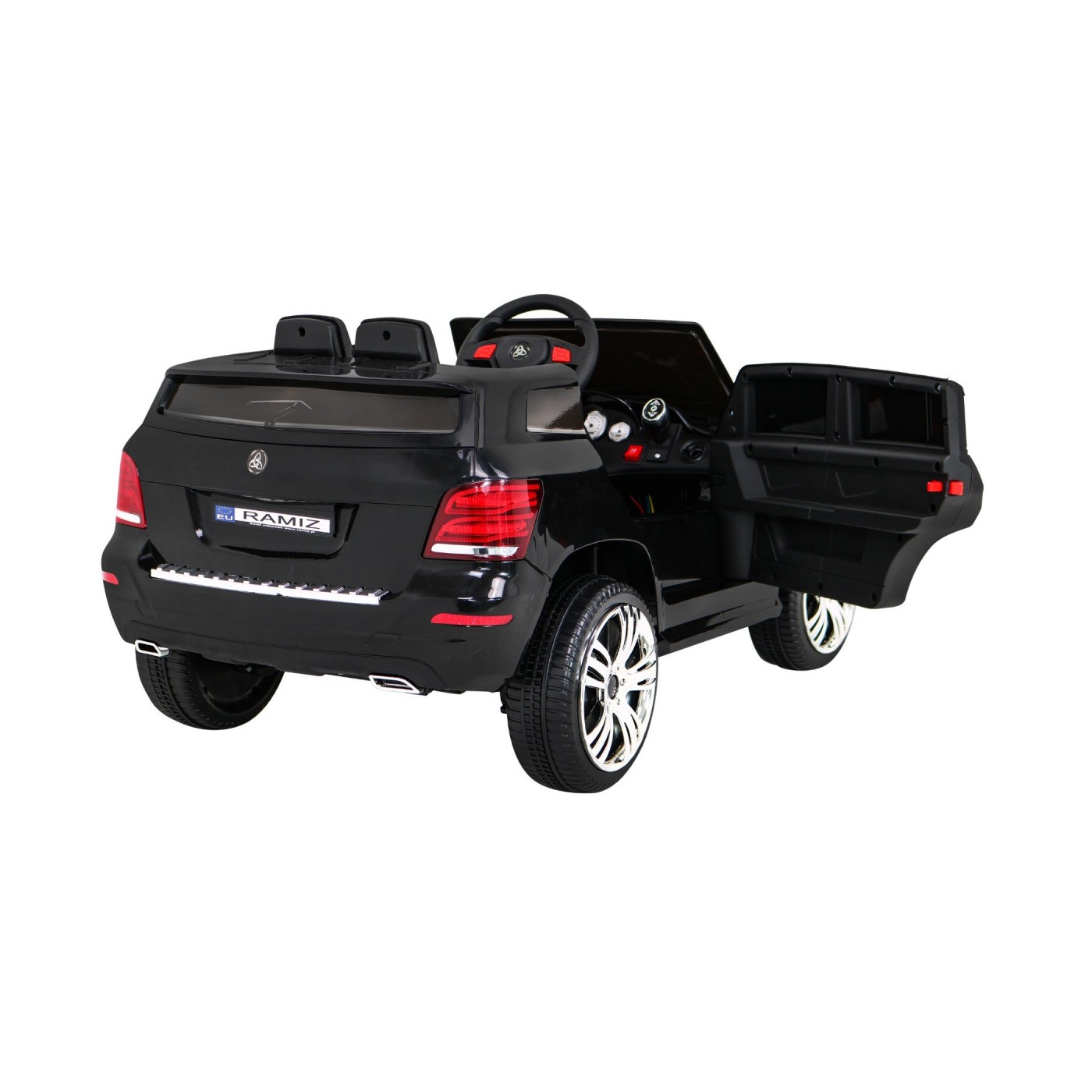 Autko City Rider Kids černé dálkové nastavení volantu pomalý start MP3 USB LED