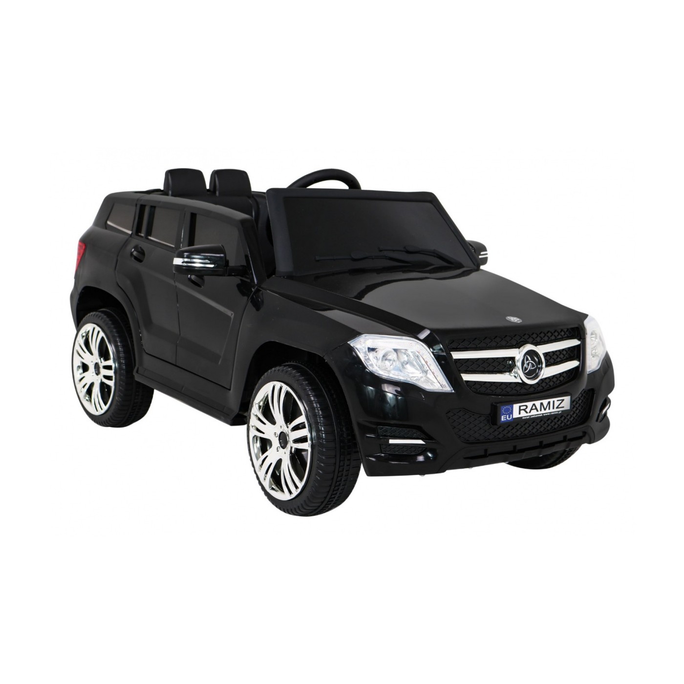 Autko City Rider Kids černé dálkové nastavení volantu pomalý start MP3 USB LED