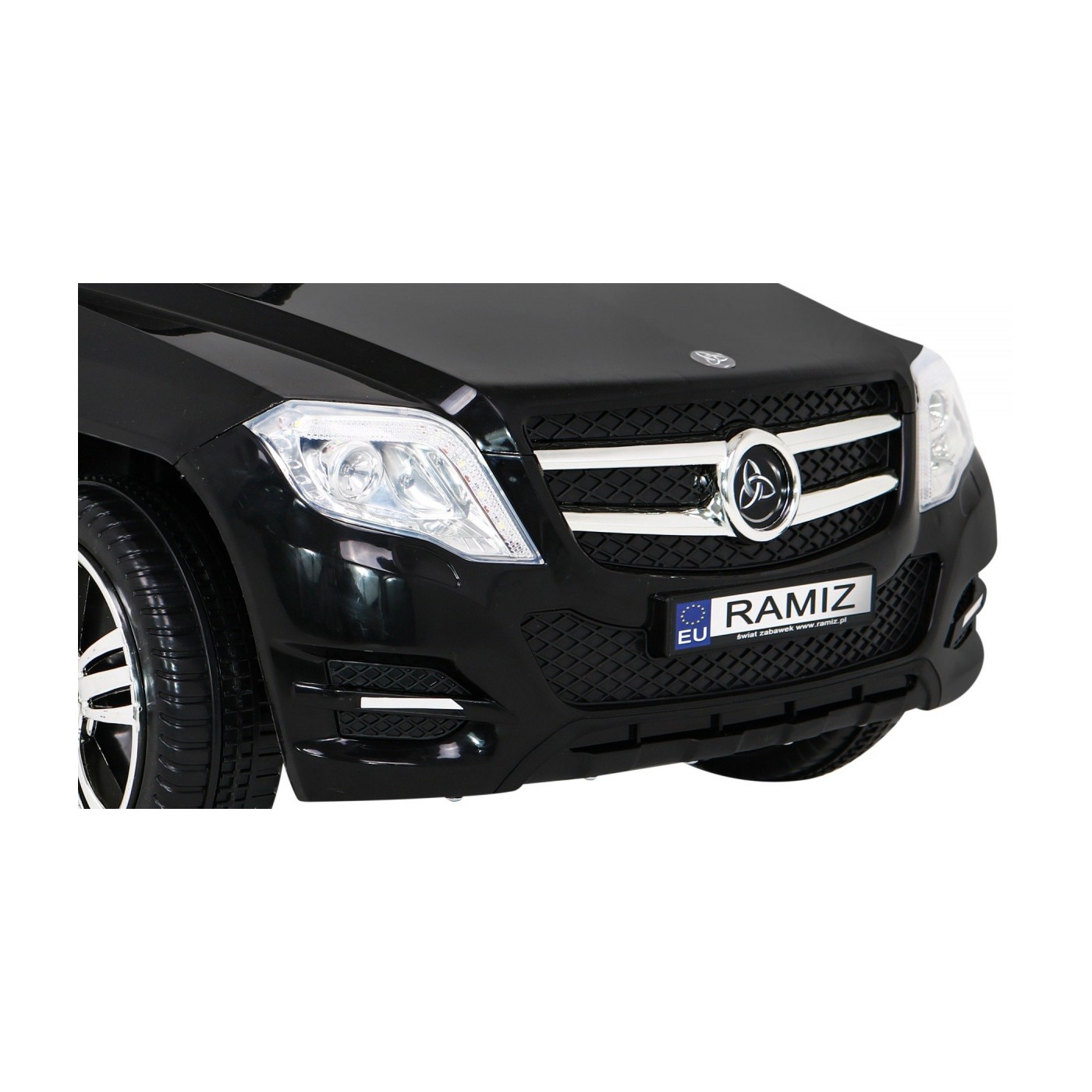 Autko City Rider Kids černé dálkové nastavení volantu pomalý start MP3 USB LED