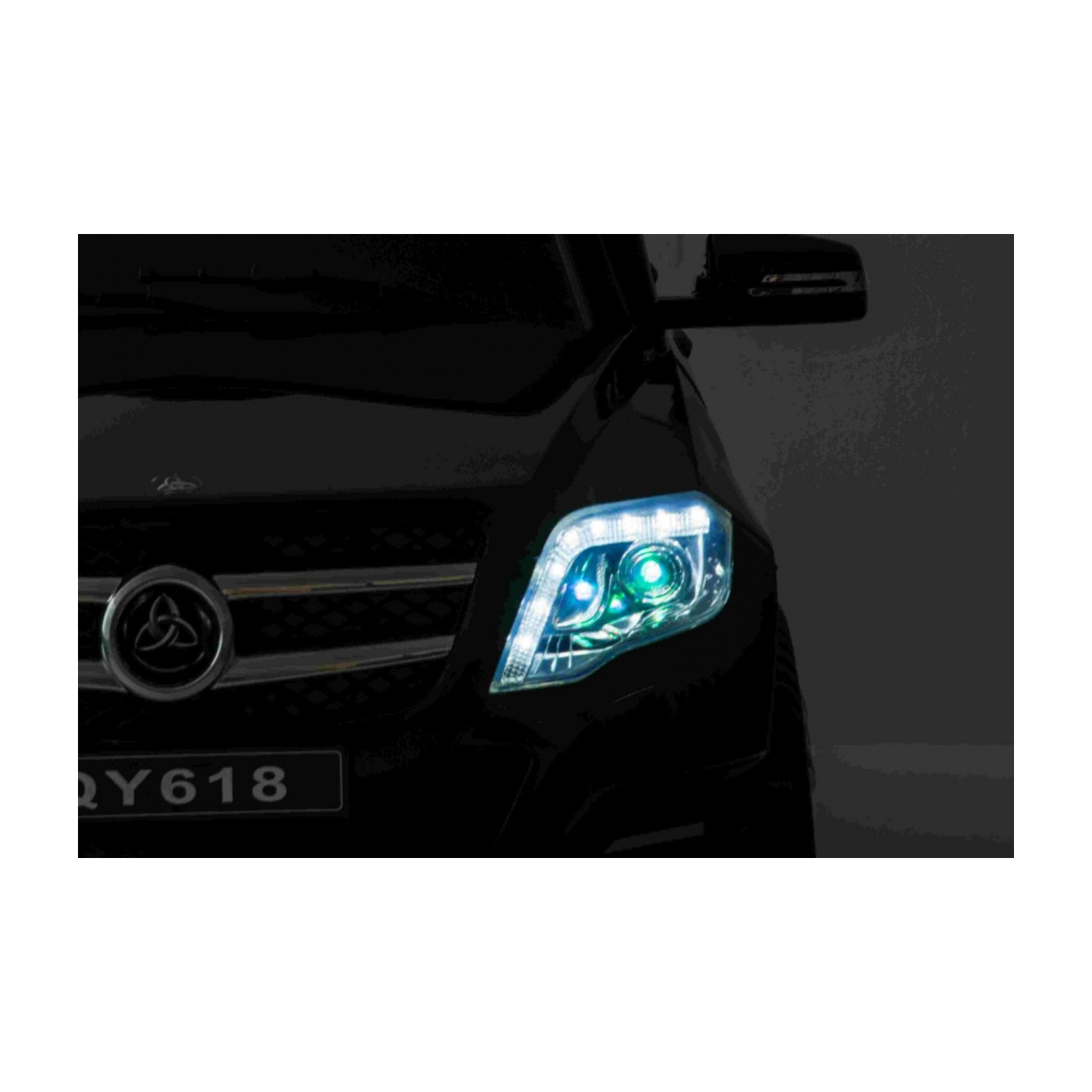 Autko City Rider Kids černé dálkové nastavení volantu pomalý start MP3 USB LED